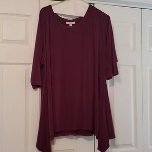 Ladies burgundy tunic 2x